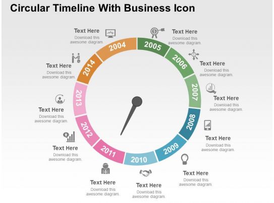 circular_timeline_with_business_icon_flat_powerpoint_design_Slide01