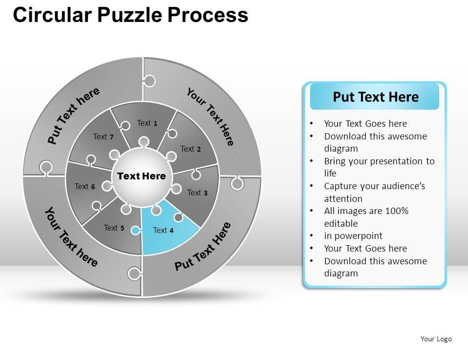 Circular Puzzle Flowchart Process Diagram Powerpoint ...