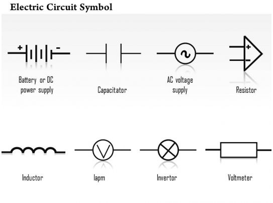 0814 Electric Circuit Symbol Diagrams Capacitor Resistor