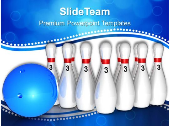 Business Strategy Game Tips Powerpoint Templates Bowling 
