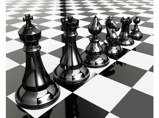 Chess Pieces On Chess Board For Team Strategy Stock Photo 