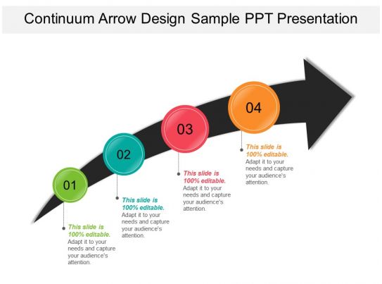 Continuum Arrow Design Sample Ppt Presentation | Graphics ...