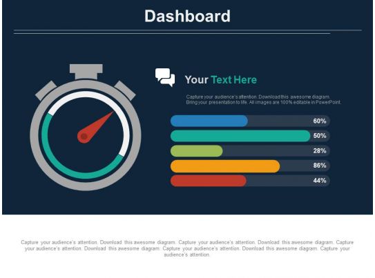 Dashboard Chart With Percentage Analysis Powerpoint Slides 