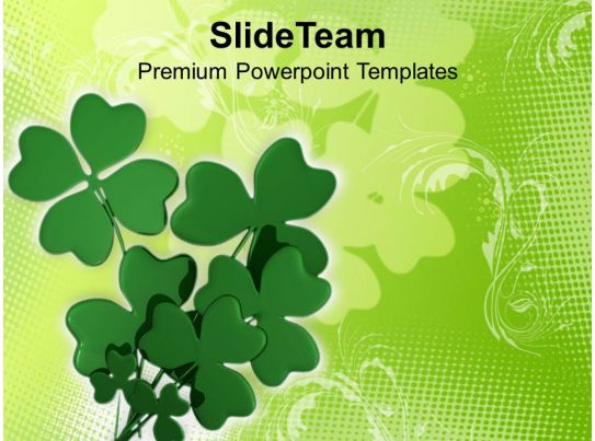 Happy St Patricks Day Shamrock With Abstract Background Of 