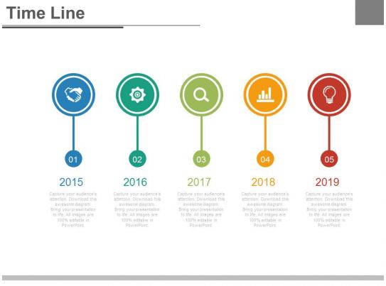 Linear Sequential Timeline With Icons Powerpoint Slides 