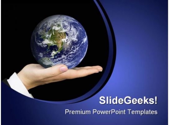 Hand Holding Earth Globe PowerPoint Backgrounds And 