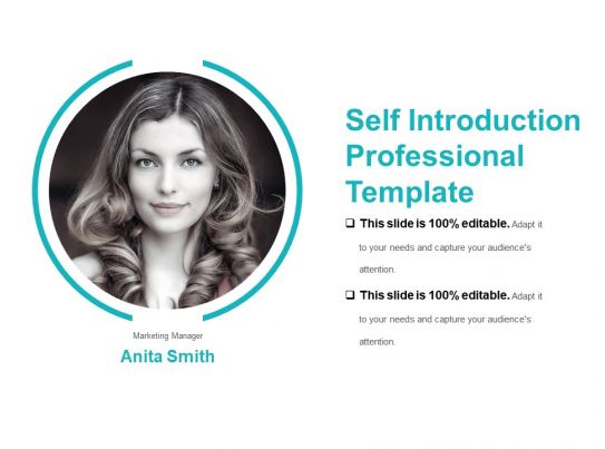 self introduction professional template sample