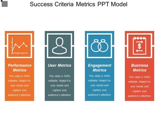 Success Criteria Metrics Ppt Model  Template Presentation 