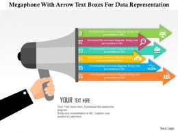 0115_megaphone_with_arrow_text_boxes_for_data_representation_powerpoint_template_Slide01