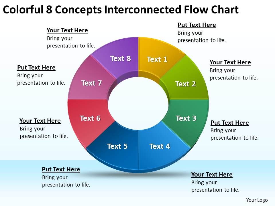 Business Context Diagrams Colorful 8 Concepts Interconnected Flow Chart ...