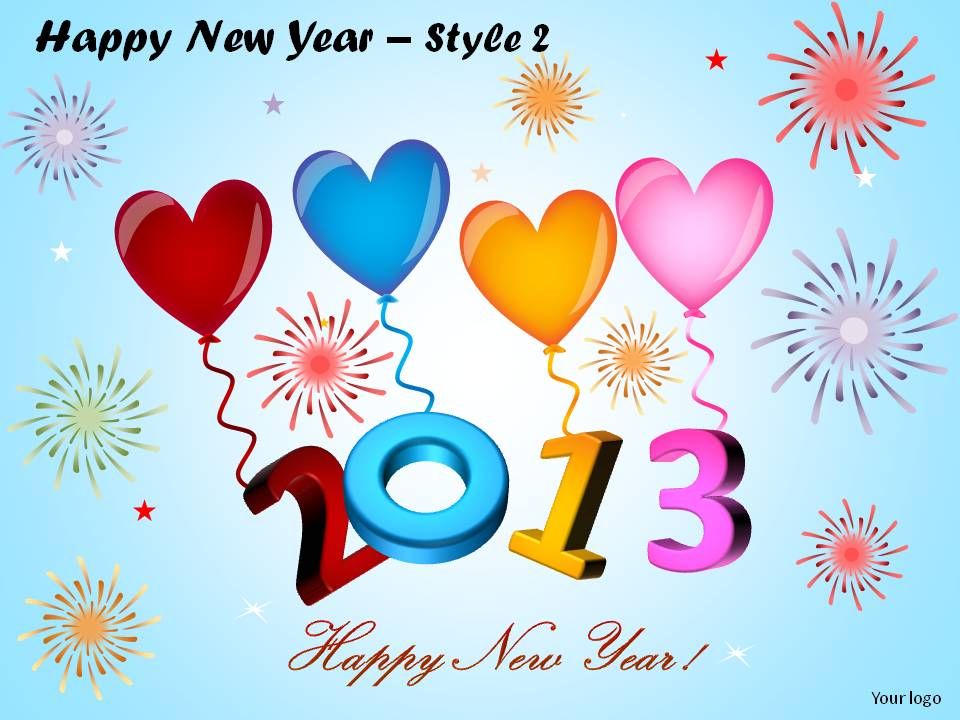 Happy New Year Style 2 Powerpoint Slides PowerPoint Presentation