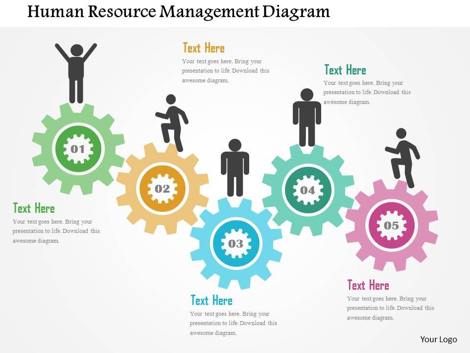 Human Resource Management Diagram Flat Powerpoint Design PowerPoint