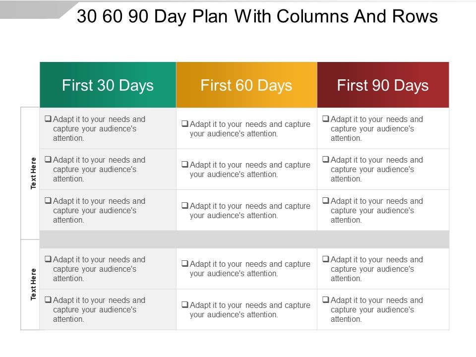 30-60-90-day-plan-with-columns-and-rows-sample-of-ppt-powerpoint