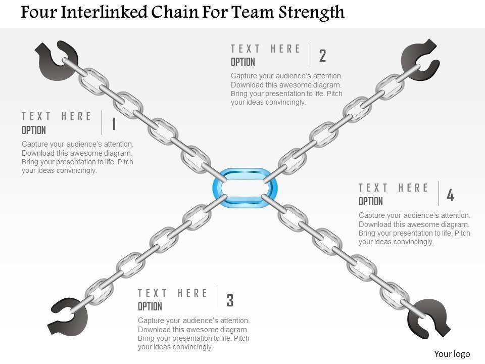 0115_four_interlinked_chain_for_team_strength_powerpoint_template_Slide01