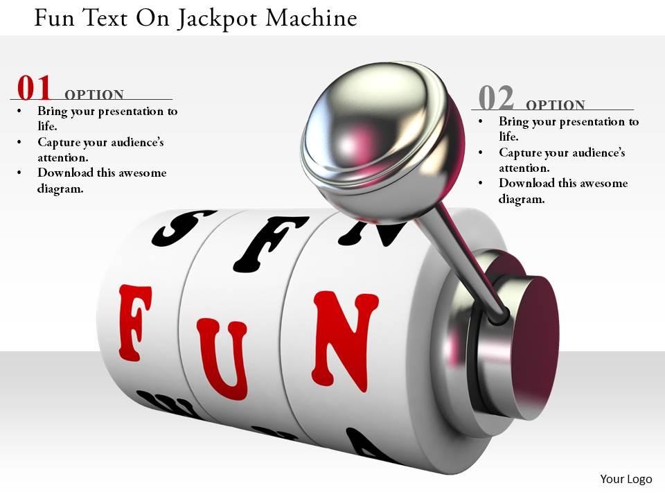 0115 fun text on jackpot machine image graphics for powerpoint Slide01