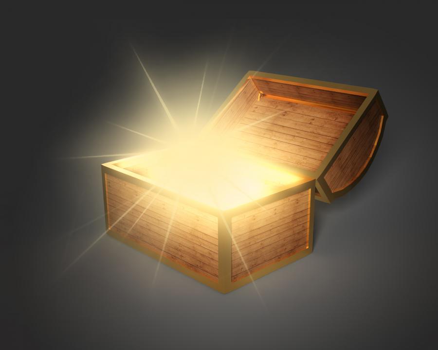 0115 graphic of treasure chest stock photo Slide01