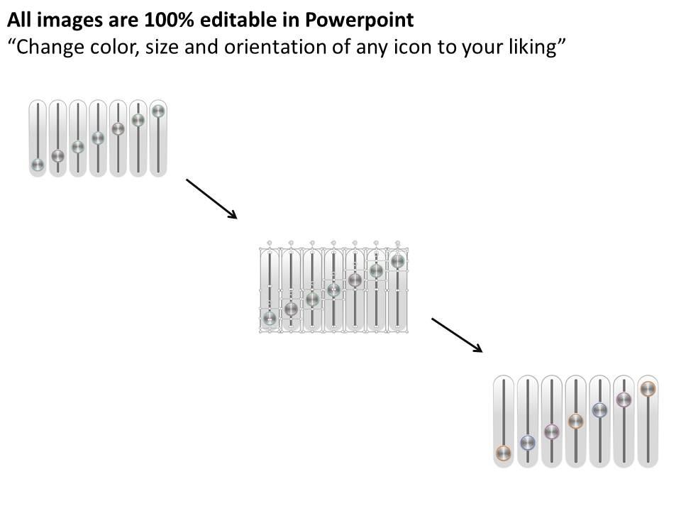 0115 Seven Staged Music Mixer Slider Diagram Powerpoint Template