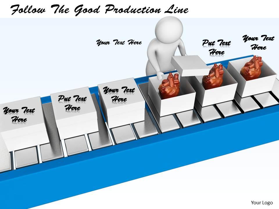 0214 follow the good production line ppt graphics icons powerpoint Slide01