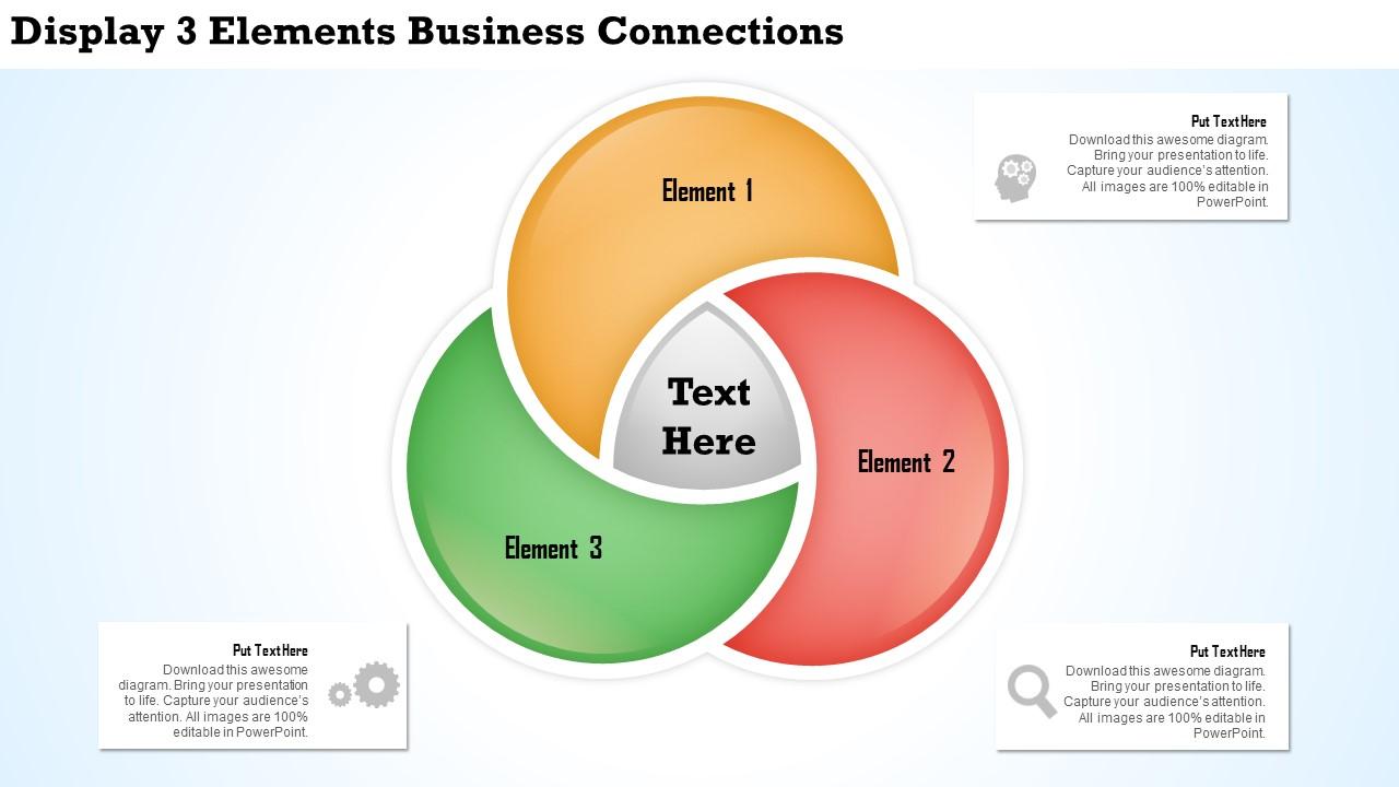 0314 business ppt diagram display 3 elements business connections powerpoint template Slide01