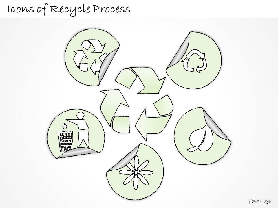 0314 Business Ppt Diagram Icons Of Recycle Process Powerpoint Template ...
