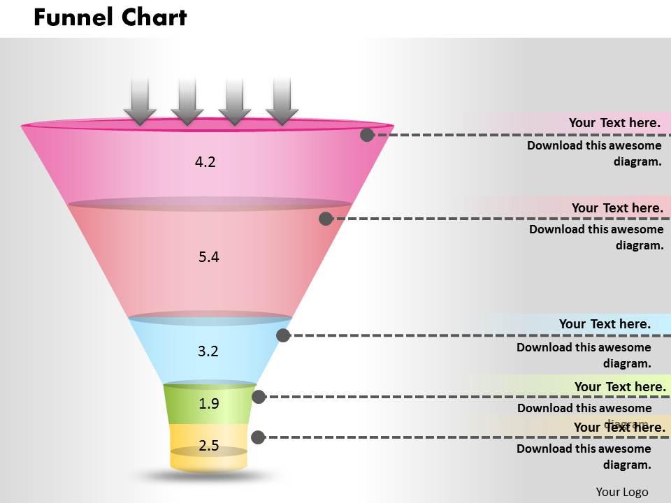 0414 funnel sales bar chart illustration powerpoint graph Slide01