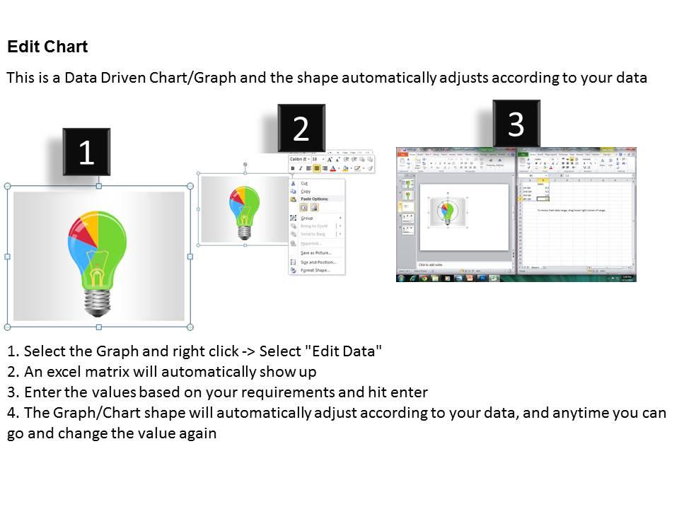 0414 Light Bulb Shapes Pie Chart Powerpoint Graph Presentation 0414 Light Bulb Shapes Pie Chart Powerpoint Graph Presentation