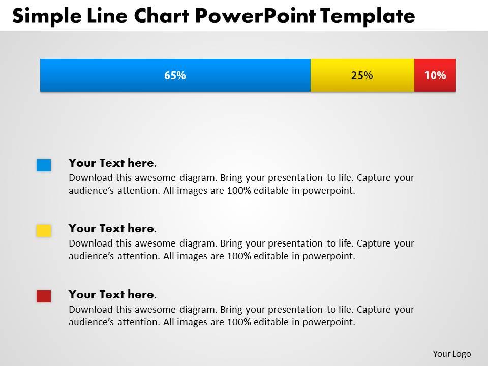 0414 Simple Bar Chart With Percentage Powerpoint Graph | Presentation ...