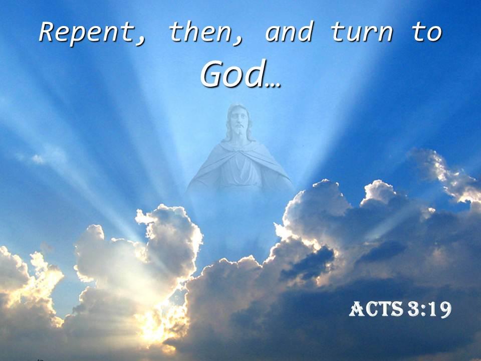 0514 acts 319 repent then and turn to god powerpoint church sermon Slide01