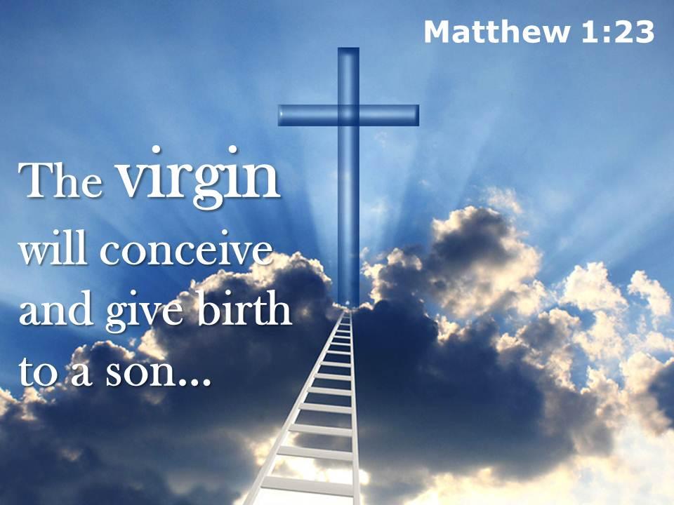 0514 matthew 123 the virgin will conceive and give powerpoint church sermon Slide01