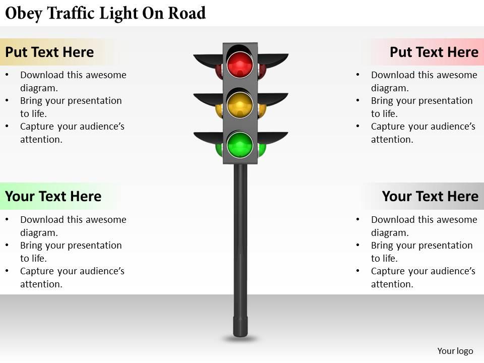 Traffic Lights Changing Colors  3D Animated Clipart for PowerPoint 