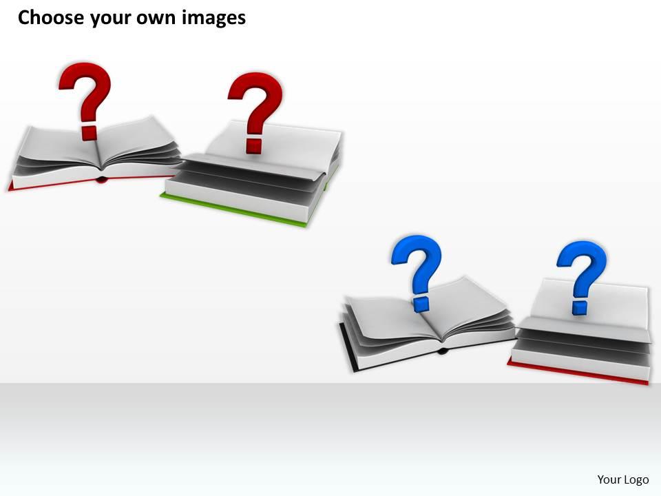 0514 Open Books With Question Marks Image Graphics For Powerpoint |  Graphics Presentation | Background for PowerPoint | PPT Designs | Slide  Designs