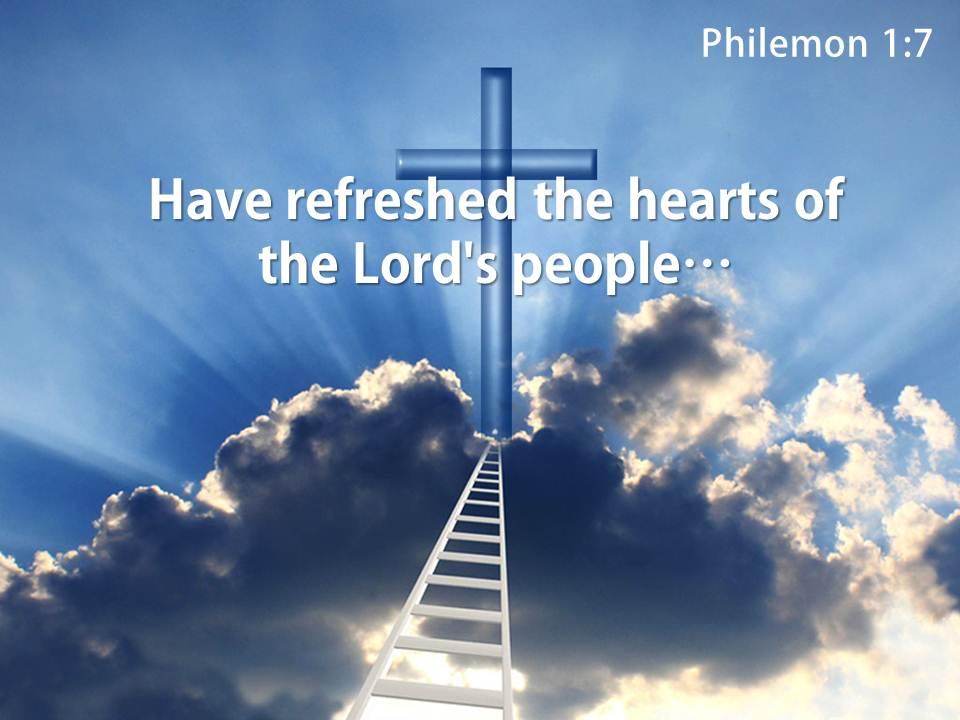 0514 philemon 17 have refreshed the powerpoint church sermon Slide01