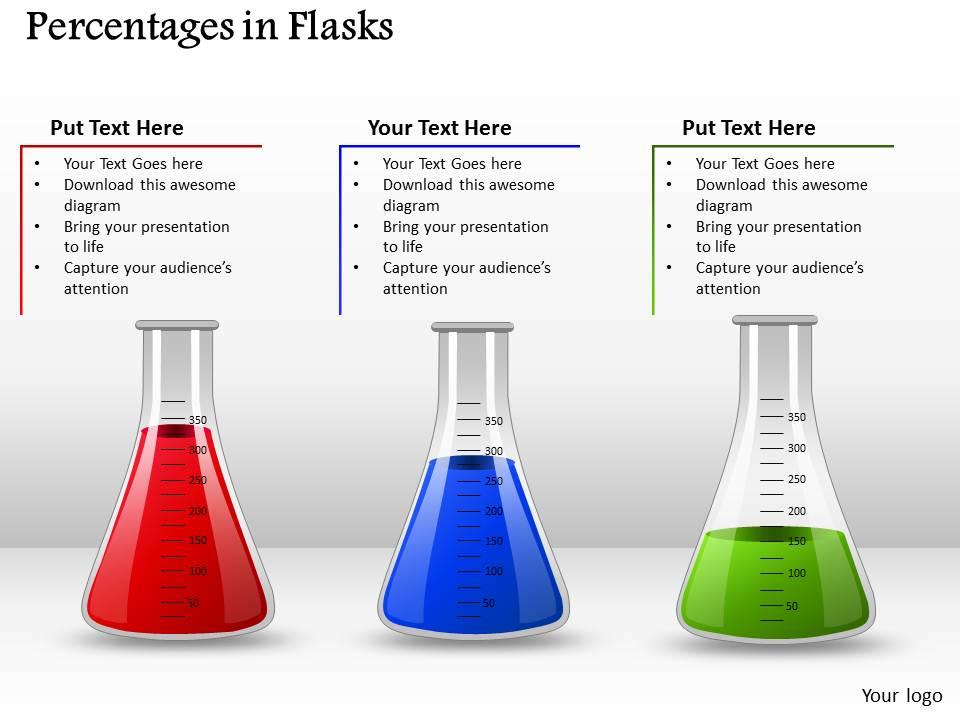 0514 Three Value Measuring Flasks For Science Medical Images For Powerpoint Slide01