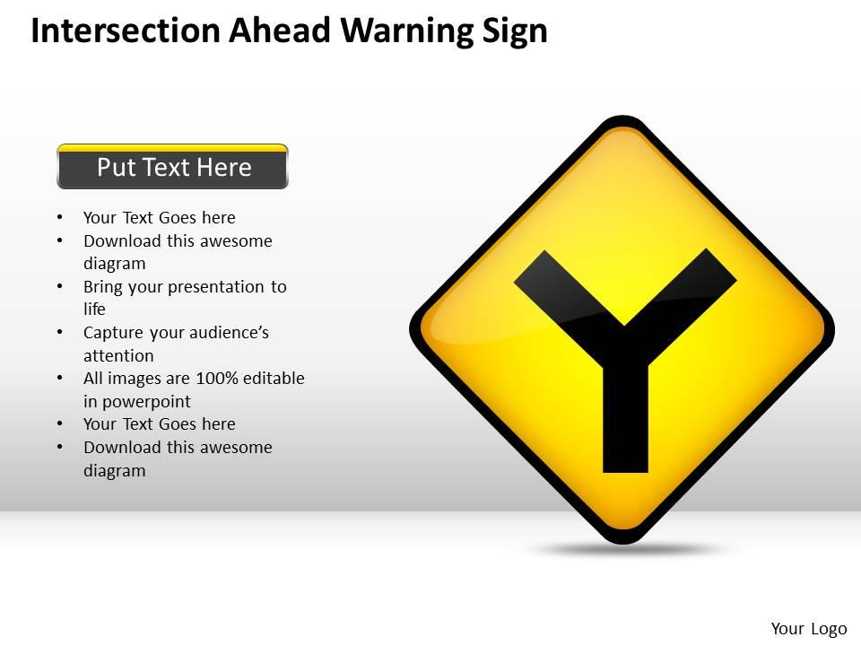 0620_business_plan_outline_intersection_ahead_warning_sign_powerpoint_slides_Slide01