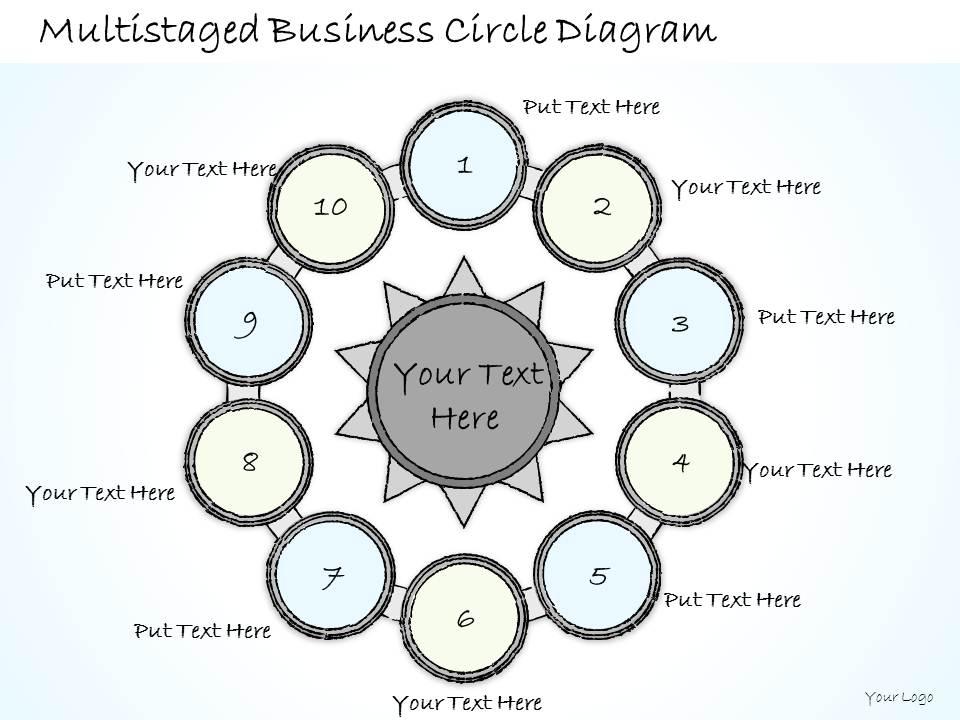0714 business ppt diagram multistaged business circle diagram powerpoint template Slide00