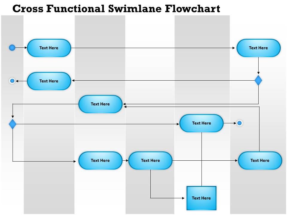 0814 business consulting diagram cross functional swimlane flowchart powerpoint slide template Slide01