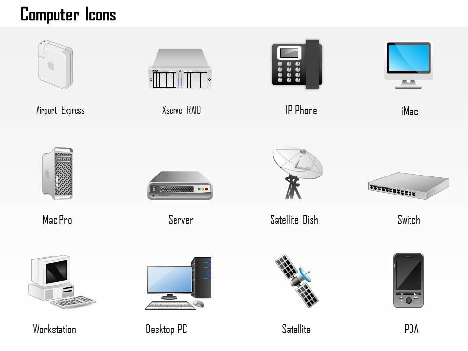 0814 computer icons imac raid mac pro server satellite switch workstation part 2 ppt slides Slide01