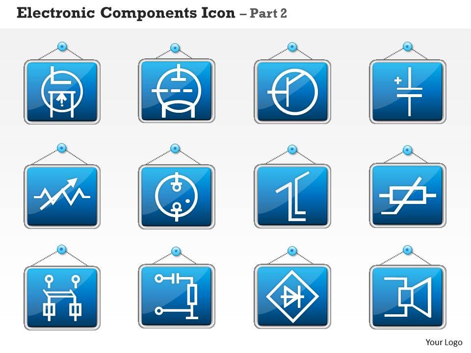 0814 electronic components icon part 2 ppt slides Slide01