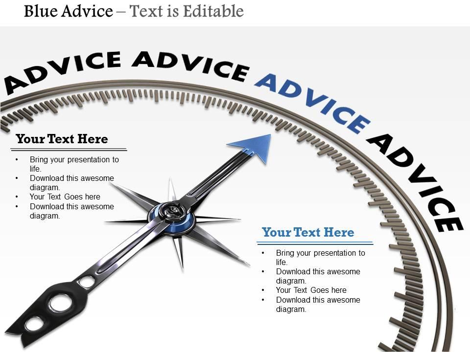 0914 3d advice meter blue arrow image graphics for powerpoint Slide00