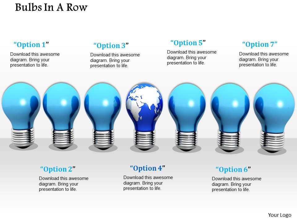0914_bulbs_in_a_row_one_globe_bulb_image_graphics_for_powerpoint_Slide01