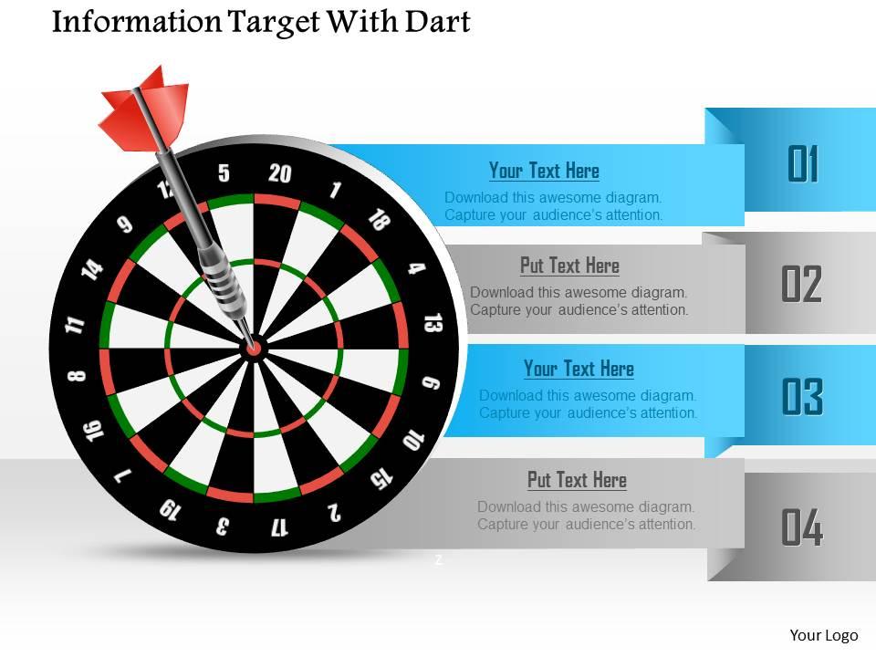 0914 business plan information target with dart powerpoint template Slide01