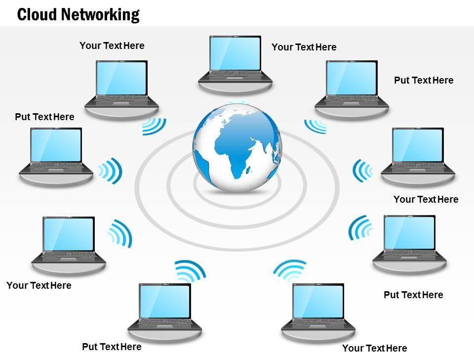 0914_cloud_networking_shown_by_globe_and_computer_connected_over_wireless_ppt_slide_Slide01
