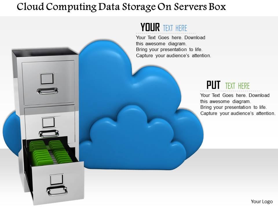 0914 clouds with file drawers for data storage image graphics for powerpoint Slide00