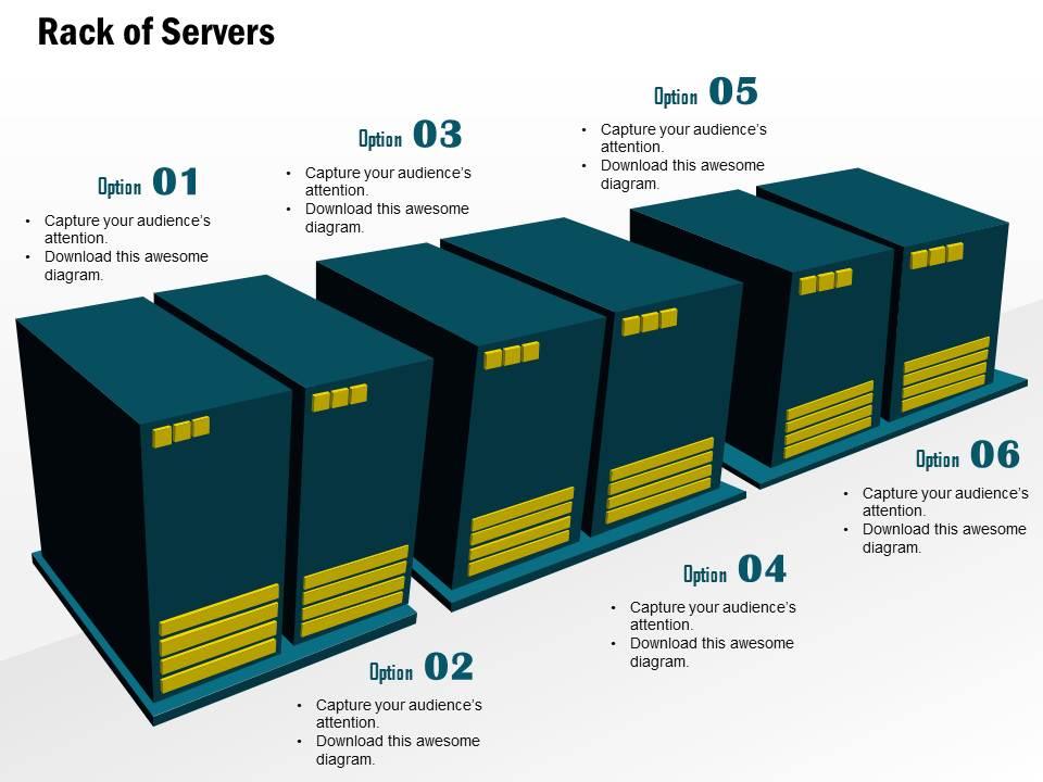 0914_editable_rack_of_servers_in_a_cluster_for_data_warehousing_in_a_datacenter_ppt_slide_Slide01
