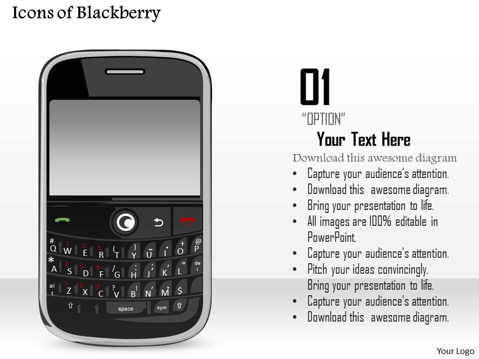 0914 Icons Of Blackberry Wireless Mobile Device With Qwerty Keyboard ...