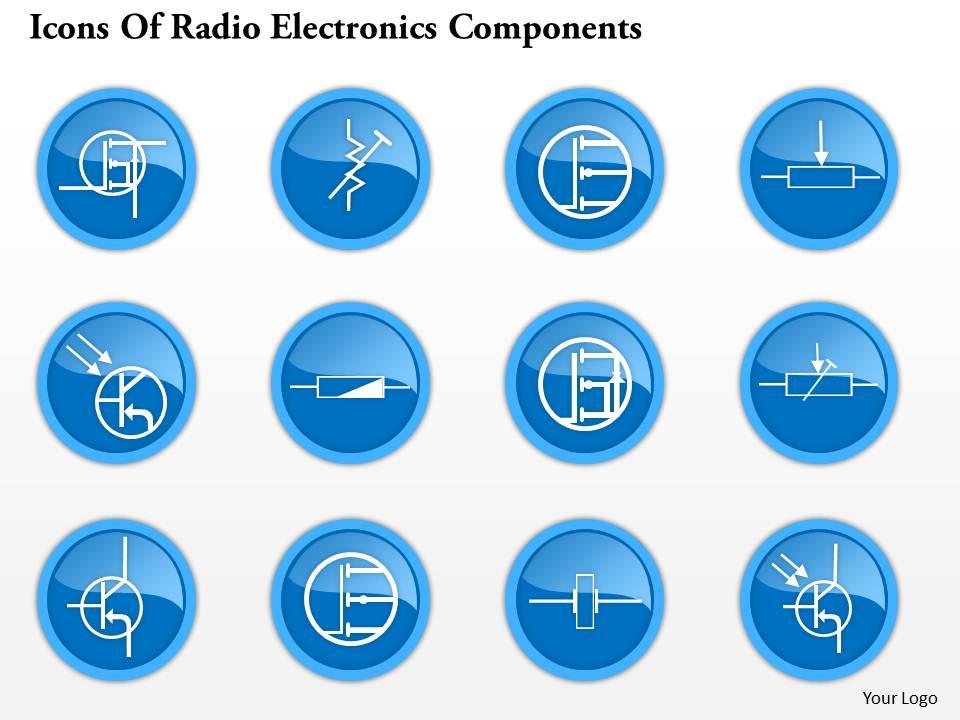 0914 icons of radio electronics components 4 ppt slide Slide01