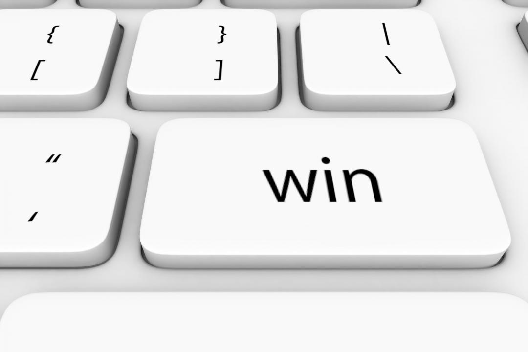 0914 key of win word on keyboard stock photo Slide01
