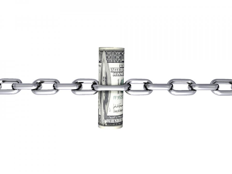 0914 money and chain financial security strength image stock photo Slide01