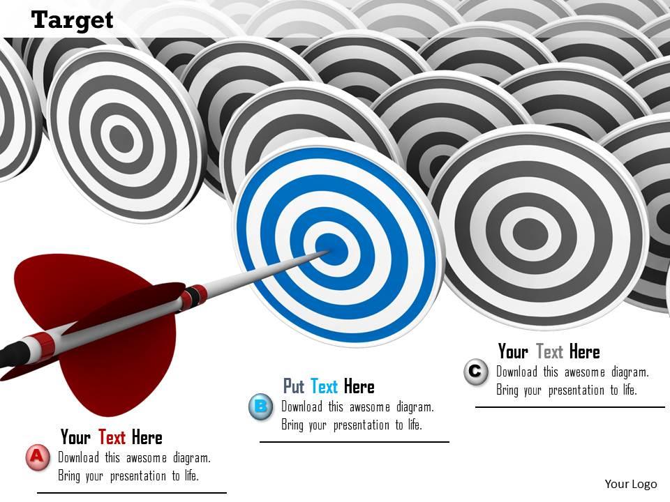 0914 target dart hit dartboards goal ppt slide image graphics for powerpoint Slide01