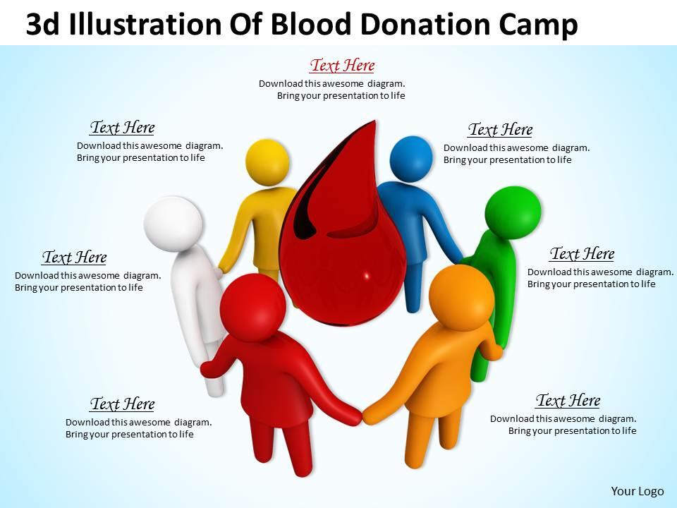 1013 3d Illustration Of Blood Donation Camp Ppt Graphics Icons Powerpoint |  PowerPoint Shapes | PowerPoint Slide Deck Template | Presentation Visual  Aids | Slide PPT